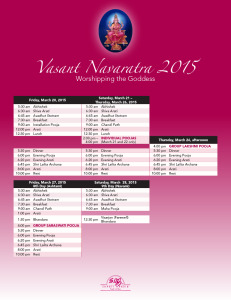 Vasant Navaratra Schedule-2015-#2